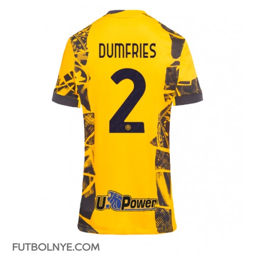 Camiseta Inter Milan Denzel Dumfries #2 Tercera Equipación para mujer 2024-25 manga corta